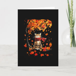 It's Fall Y'all Thanksgiving Cat Leaf Fall Tree He Card