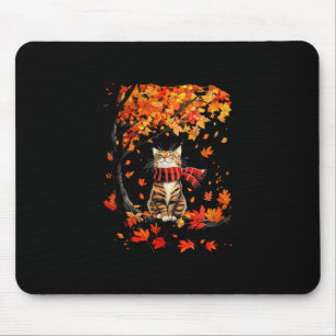 It's Fall Y'all Thanksgiving Cat Leaf Fall Tree He Mouse Mat