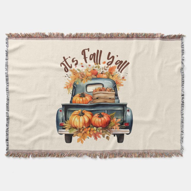 It's Fall Y'all Throw Blanket (Front)