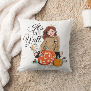 It's Fall Y'all Throw Pillow