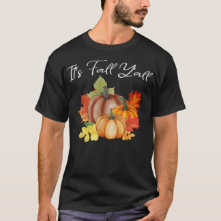Its Fall Yall Toddler Women Kids Autumn Pumpkin Le T-Shirt