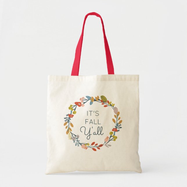 It's Fall Y'all Tote Bag (Front)