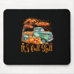 It's Fall Y'all Truck Autumn Tree Pumpkin Fall Tha Mouse Mat