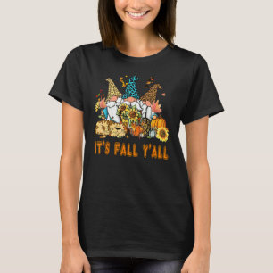 It's Fall Y'all Women's Fall Catmom Sunflower Grap T-Shirt