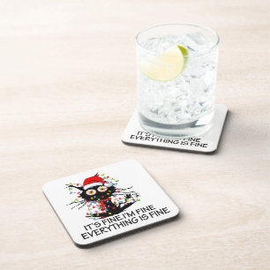 It's Fine! Cork-backed Coasters