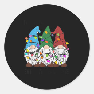 It's Fine Everything Is Fine Gnome Christmas Light Classic Round Sticker