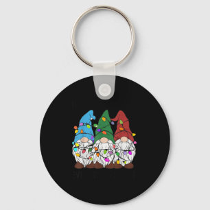 It's Fine Everything Is Fine Gnome Christmas Light Key Ring