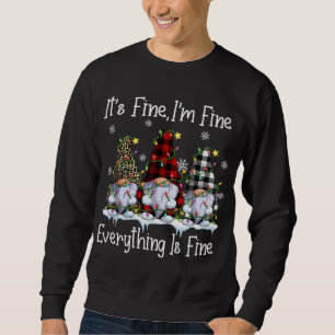 It's Fine I'm Fine Christmas Lights 1st Grade Teac Sweatshirt
