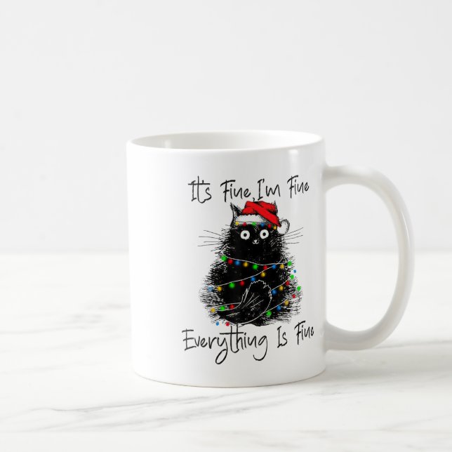 Its Fine I'm Fine Everything Is Fine Christmas Bla Coffee Mug (Right)