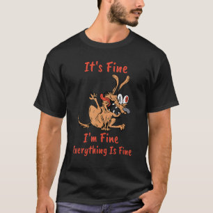 It's Fine I'm Fine Everything Is Fine  Dog Dad Dog T-Shirt