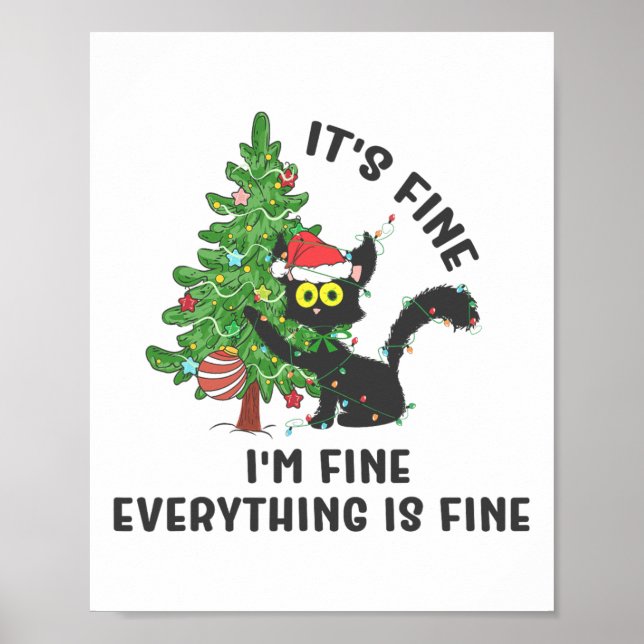 It's Fine Im Fine Everything Is Fine Elf Xmas Matc Poster (Front)