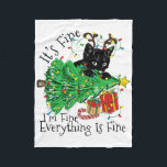 It's Fine I'm Fine Everything Is Fine Fun Christma Fleece Blanket<br><div class="desc">It's Fine I'm Fine Everything Is Fine Fun Christmas Lights</div>