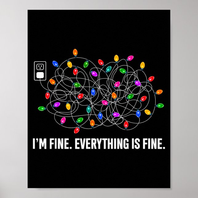 It's Fine I'm Fine Everything Is Fine Funny Christ Poster (Front)