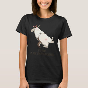 It's Fine I'm Fine Everything Is Fine Lazy Cat T-Shirt