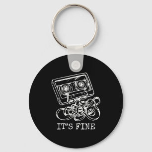 It's fine retro cassette tape 90's music key ring