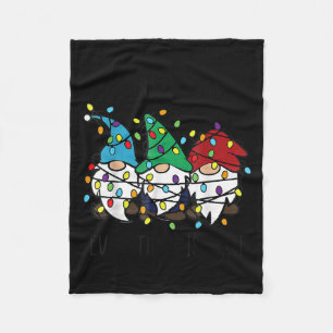 It's Fine We're Fine Everything Is Fine Gnome Teac Fleece Blanket