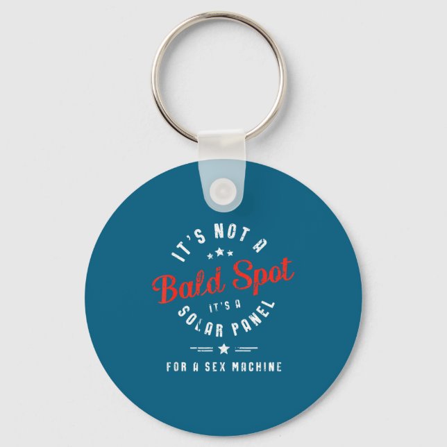 It's For Not Bald Spot Solar Panel Key Ring (Front)