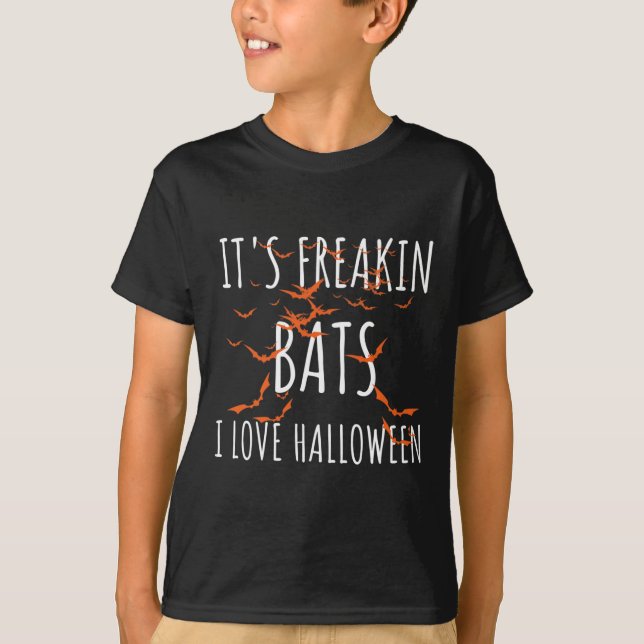 It's Freakin Ts I Love Halloween Fun Ts Quote  T-Shirt (Front)