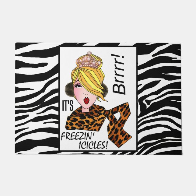 "It's Freezin' Icicles!" DIVA Doormat (Front)