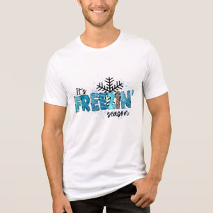 Its Freezing Cold Snowflakes Winter Holidays  Tri-Blend Shirt