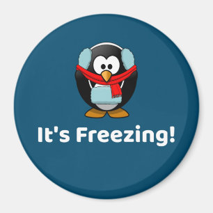 It's Freezing! Funny Cold Penguin Magnet