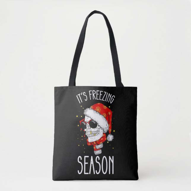 It's Freezing Season Winter Snow Christmas Holiday Tote Bag (Front)