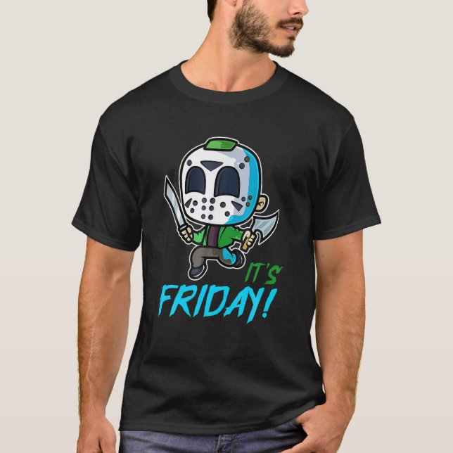Its Friday 13Th Funny Halloween Horror Graphic T-Shirt (Front)