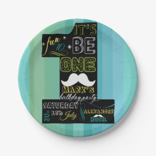 IT'S FUN TO BE ONE 1st Birthday Paper Plate
