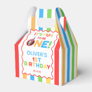 Its Fun To Be One 1st Birthday Photo Colorful Favour Box