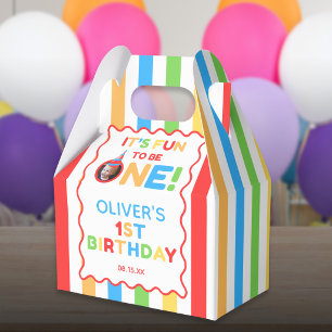 Its Fun To Be One 1st Birthday Photo Colourful Favour Box
