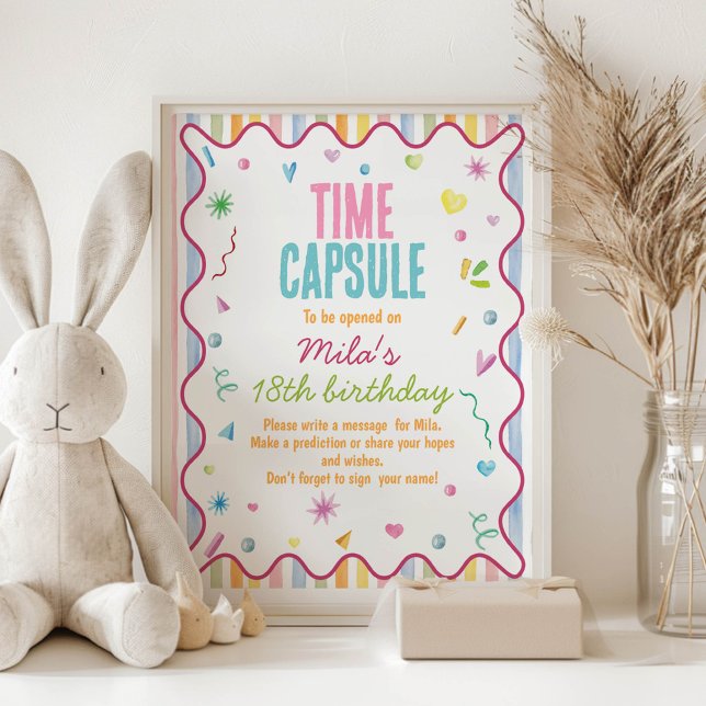 It's Fun To Be One Birthday Time Capsule Sign (Creator Uploaded)