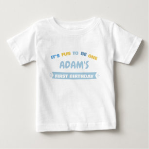 It's Fun To Be One Blue and Yellow Baby T-Shirt
