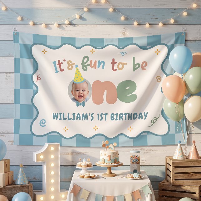 It's Fun To Be One Boy Birthday Banner (Creator Uploaded)