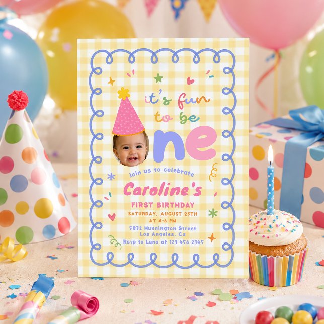 Its Fun To Be One Colourful 1st Birthday Invitatio Invitation (Creator Uploaded)