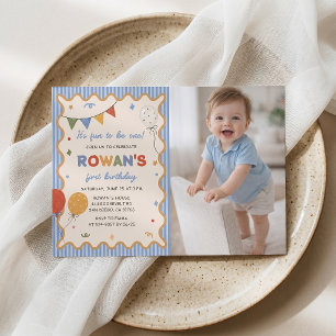 It's Fun to Be One First Birthday Invitation Photo