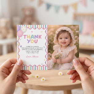It's Fun To Be One Girl Birthday Thank You Card