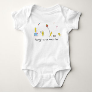 "It's fun to be one!" Happy Birthday Baby Bodysuit