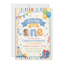 Its Fun To Be One Photo Colourful 1st Birthday
