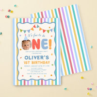 Its Fun To Be One Photo Colourful 1st Birthday