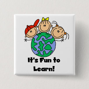 It's Fun to Learn 15 Cm Square Badge