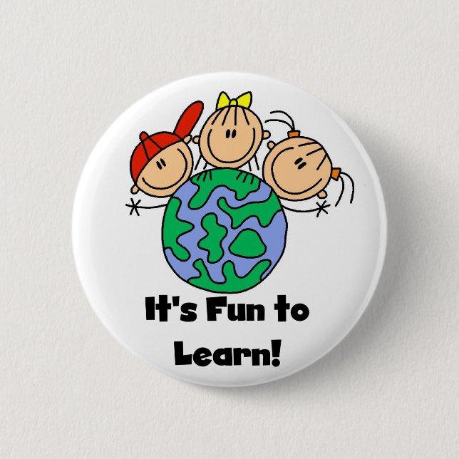It's Fun to Learn 6 Cm Round Badge (Front)