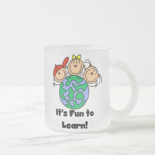 It's Fun to Learn Frosted Glass Coffee Mug