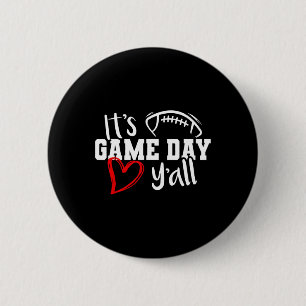 Its Game Day Yall Cute Super Football Bowl Heart W 6 Cm Round Badge