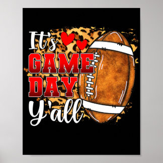 It's Game Day Y'all Football Game Day Vibes Poster