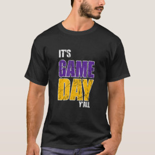 It's Game Day Ya'll Purple and yellow T-Shirt