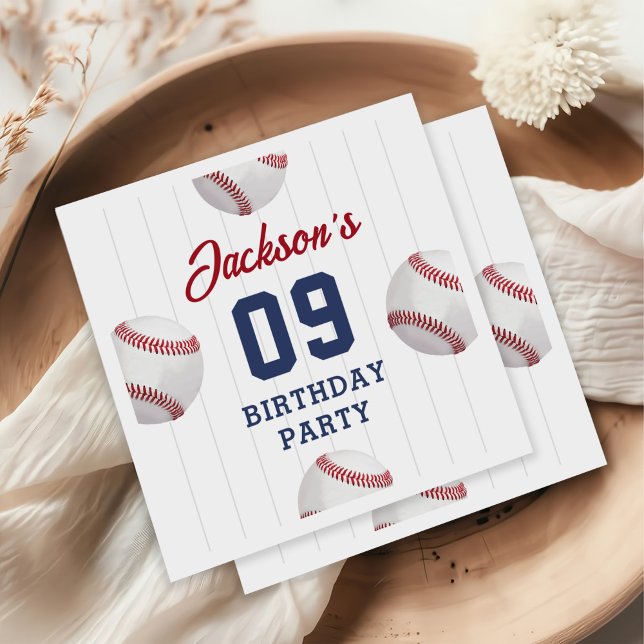 It's Game Time Baseball Birthday Party Napkin (Creator Uploaded)