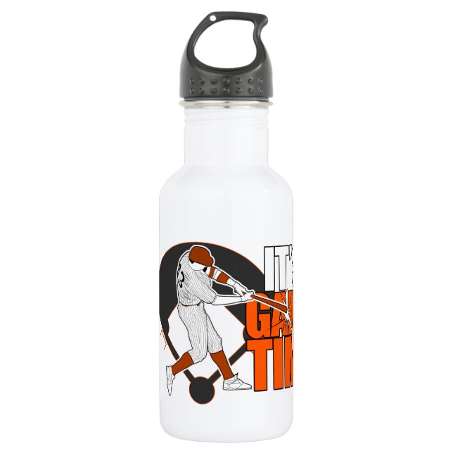 It's Game Time - Baseball (Orange) 532 Ml Water Bottle (Front)
