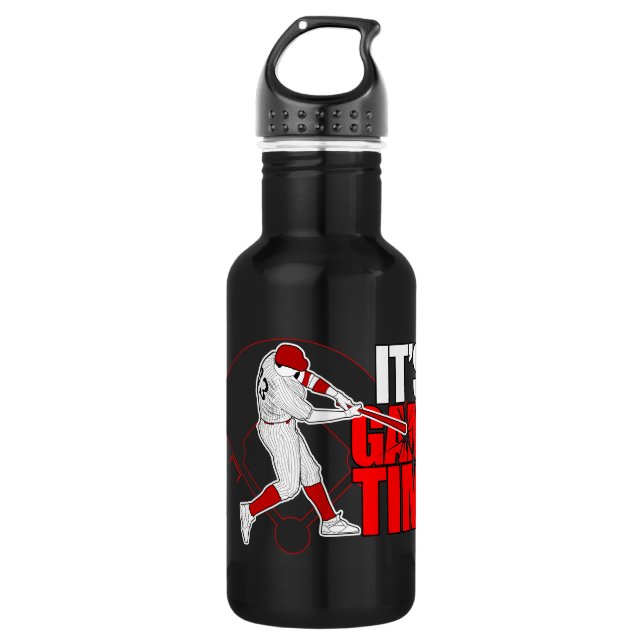 It's Game Time - Baseball (Red) 532 Ml Water Bottle (Front)