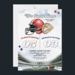 It's Game Time Football & Baseball Joint Birthday Invitation<br><div class="desc">EDITABLE It's Game Time Football & Baseball Joint Birthday Invitation
Elegant Kid's Double Birthday Any Age Boy's Birthday Sports Invite</div>