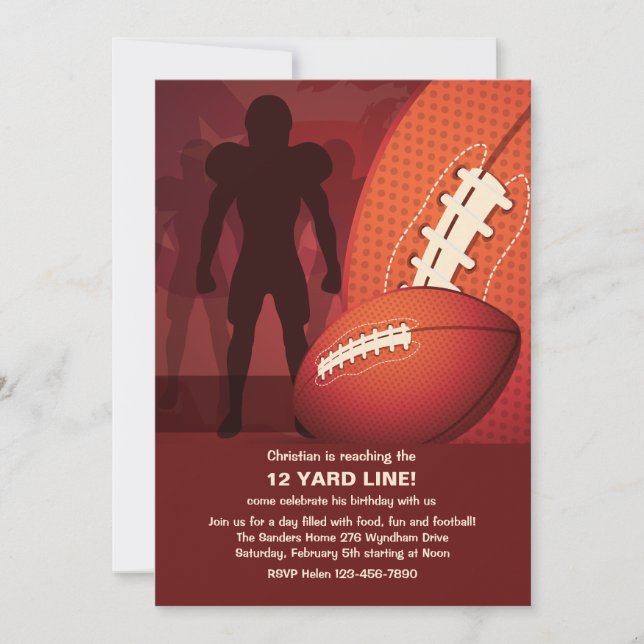 It's Game Time Invitation (Front)